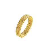 Stainless Steel Modern Mesh Ring